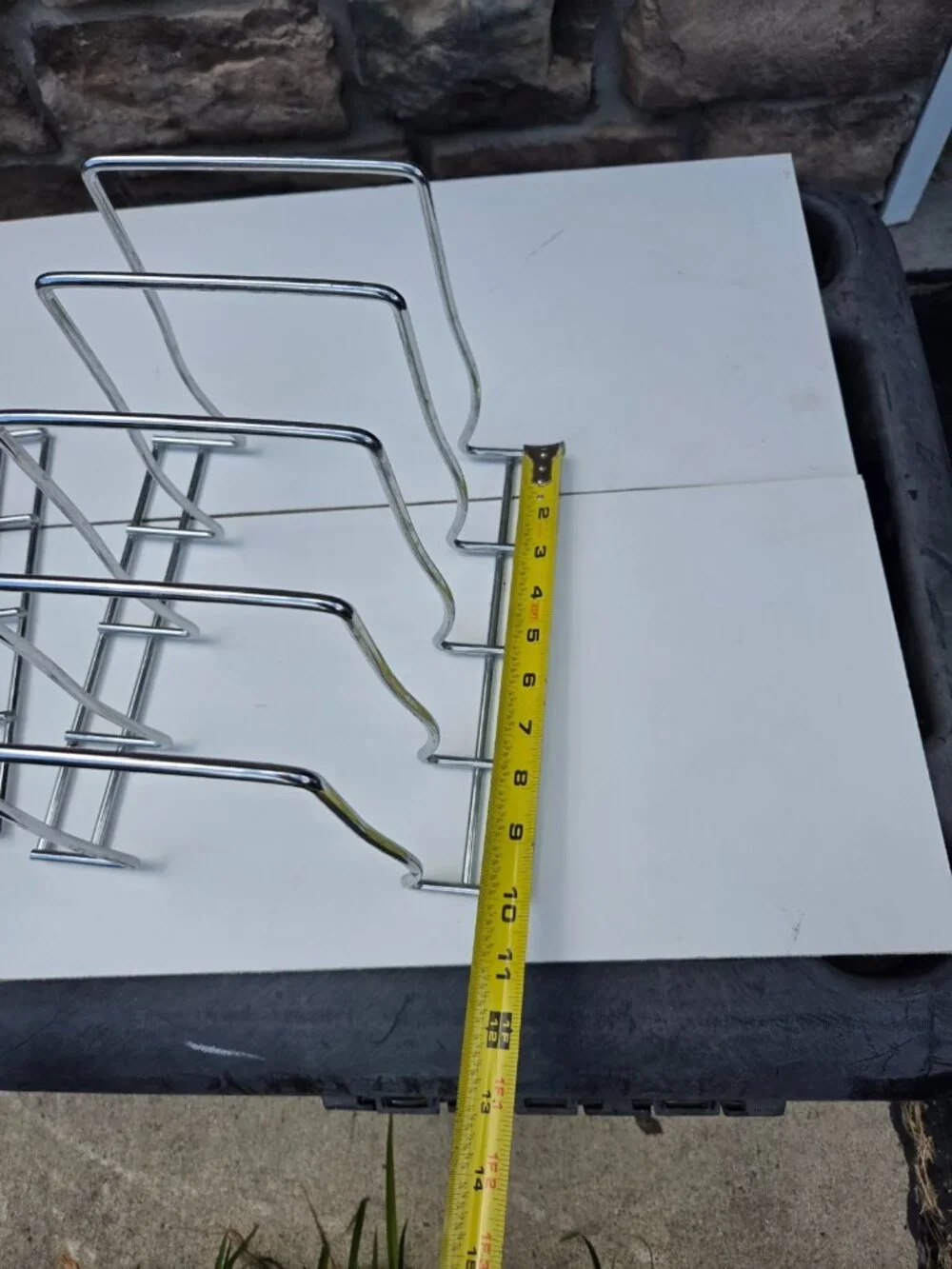 Chrome Wire Plate Lid File Divider Organizer Rack Lot of 2
